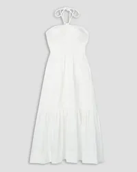 A.L.C. Adelle tiered voile halterneck maxi dress - White White