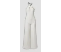 Globe Cleopatra embellished stretch recycled-knit jumpsuit - White