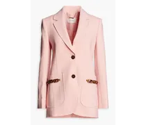 Embellished woven blazer - Pink