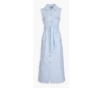 Mary Angel cotton-piqué midi shirt dress - Blue