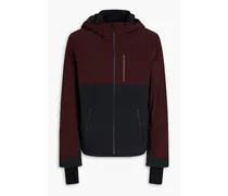Ajax two-tone hooded ski jacket - Burgundy