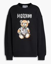 Moschino Printed French cotton-terry sweatshirt - Black Black