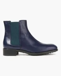 TOD'S Glossed-leather Chelsea boots - Blue Blue