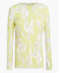 Emilio Pucci Plissé-crepe blouse - Green Green