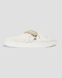 Zimmermann Braided cord and leather sandals - White White