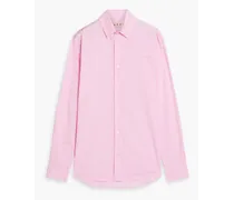 Embroidered cotton-poplin shirt - Pink