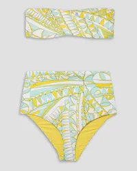 Emilio Pucci Printed bandeau bikini - White White