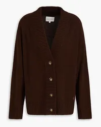 Loulou Studio Embroidered mélange cashmere cardigan - Brown Brown