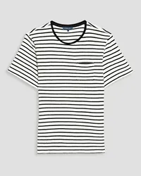 Frescobol Carioca Striped cotton-terry T-shirt - White White