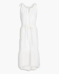 Heidi Klein Belted tiered midi dress - White White