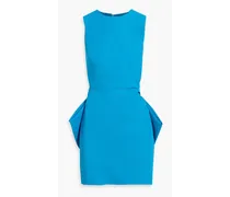 Bow-embellished faille mini dress - Blue