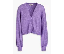 Chasmeen mélange knitted cardigan - Purple