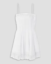 Charo Ruiz Ornella guipure lace-trimmed cotton-blend voile mini dress - White White