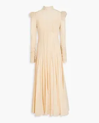 Zimmermann Crocheted lace and georgette midi dress - Neutral Neutral