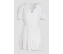Valente scalloped broderie anglaise mini dress - White