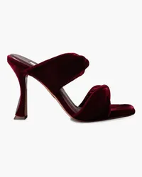 Aquazzura Twist 95 velvet sandals - Burgundy Burgundy