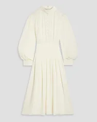 Mikael Aghal Pleated chiffon midi dress - White White