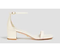 Simple Curve 50 leather sandals - White