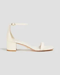 Stuart Weitzman Simple Curve 50 leather sandals - White White