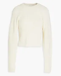 LVIR Cutout ribbed cotton sweater - White White