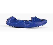 Heaven Lacetto embossed leather loafers - Blue