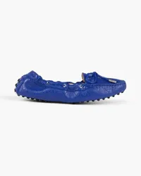 TOD'S Heaven Lacetto embossed leather loafers - Blue Blue