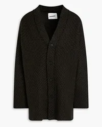 Jil Sander Striped bouclé-knit wool cardigan - Green Green