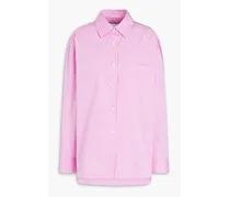 Yara striped cotton-poplin shirt - Pink