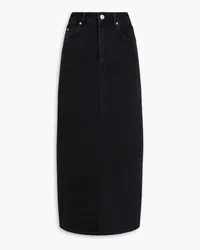 Maje Denim midi skirt - Black Black