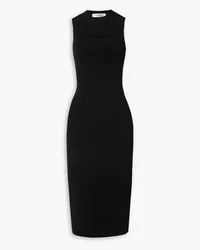 Victoria Beckham VB Body cutout stretch-knit midi dress - Black Black