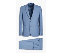 Grain de poudre wool suit - Blue
