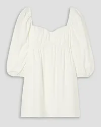 Reformation Farley cotton-blend mini dress - White White