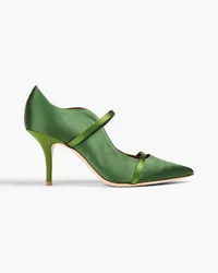 Malone Souliers Maureen 70 satin pumps - Green Green