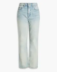 Ganni Faded high-rise straight-leg jeans - Blue Blue