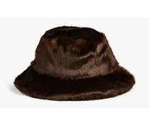 Wera faux fur bucket hat - Brown