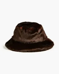 STAND Wera faux fur bucket hat - Brown Brown