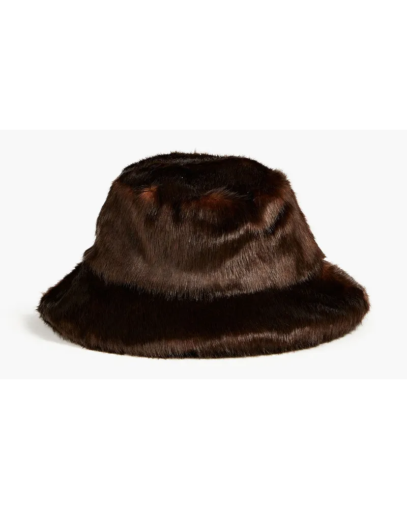 STAND Wera faux fur bucket hat - Brown Brown