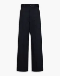 Nili Lotan Johan cotton-twill wide-leg pants - Blue Blue