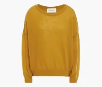 Brushed knitted sweater - Yellow