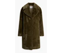 STAND Camille faux fur coat - Green Green