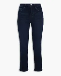 Frame Denim Cropped high-rise slim-leg jeans - Blue Blue