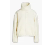 Dua brushed-felt jacket - White