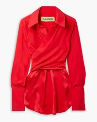 GAUGE81 Sabinas silk wrap shirt - Red Red