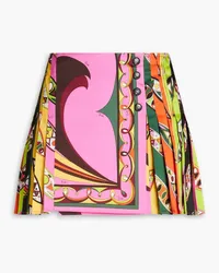 Emilio Pucci Printed twill mini wrap skirt - Pink Pink