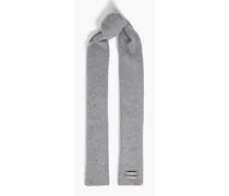 Ribbed cashmere scarf - Gray