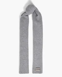 N.Peal Ribbed cashmere scarf - Gray Gray