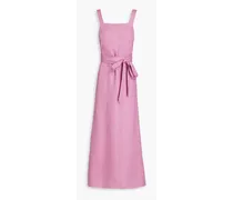 Mustique linen midi dress - Pink