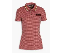 Jacquard-knit polo shirt - Red