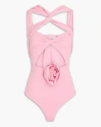 Magda Butrym Cutout stretch-cotton bodysuit - Pink Pink