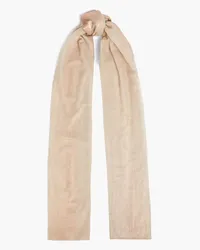 Brunello Cucinelli Metallic cashmere-gauze scarf - Neutral Neutral